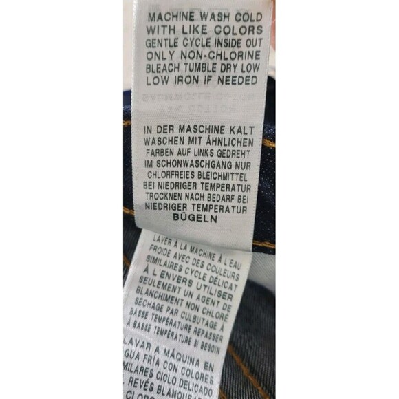 True Religion Straight Jeans -Red Orange Stitch-Lonestar Dark -Size 25- NWT $189 - Picture 8 of 13